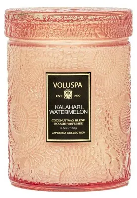 Imagen del producto de Voluspa Japonica Kalahari Watermelon, vela aromática en frasco pequeño (156g / 5.5oz)