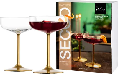 Produktbild von Eisch Vorteilset 2 Stück 2 Champagner-Cocktail 574/8 gold im Geschenkkarton SECCO FLAVOURED 25740081 und Geschenk + Spende