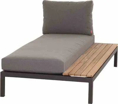 Produktbild von Siena Garden Alvida Recamiere links aus Aluminium und Teakholz 100% inklusive Kissen
