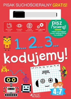 Produktbild von 1...2...3... kodujemy! Książka z pisakiem suchościeralnym dla dzieci