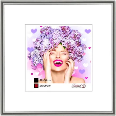 Produktbild von Photo Style Kunststoff Bilderrahmen quadratisch Foto Rahmen Picture Frame Collage - Farbe: Silber | Format: 50x50