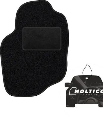 Produktbild von moto-MOLTICO Fahrer Fußmatte Auto Velours Fahrerseite Autoteppiche Schwarz Fahrermatte 1-teilig passend für Mitsubishi Lancer 1996-2003