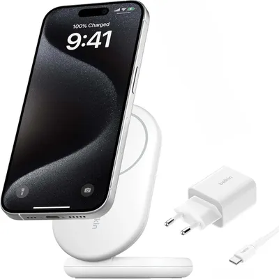 Produktbild von Belkin BOOST Charge magneti. 15W inkl. USB-C Netzt. ws.WIB007vfWH