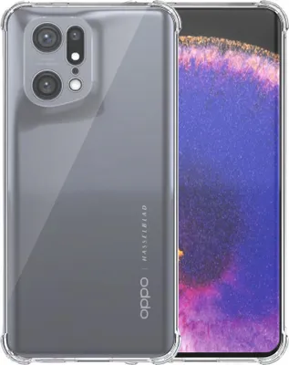 Immagine prodotto di Smartphonica Custodia per telefono adatta per Oppo Find X5 trasparente antiurto - Custodia Backcover antiurto in TPU SIlicone con paraurti trasparente