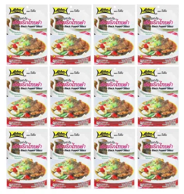 Produktbild von Lobo Schwarzer Pfeffer Woksauce 12x50g