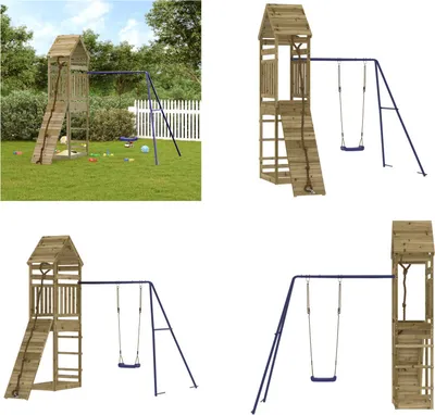 Produktbild von vidaXL Spielturm Imprägniertes Kiefernholz - Spielturm - Spieltürme - Kletterturm - Klettertürme