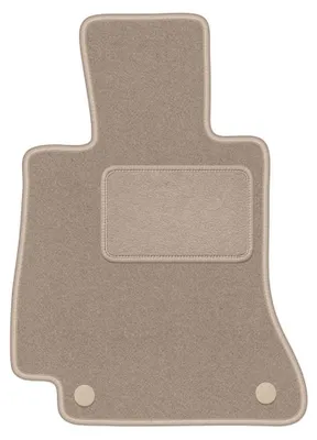 Image de Tapis conducteur en moquette pour Mercedes E W213 2015- (berline/break/liftback) – 1 pièce, beige, sur mesure – Wielganizator LUX