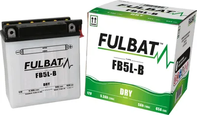 Zdjęcie produktu dla Akumulator FULBAT FUL DRY - FB5L-B / YB5L-B (suchy, obsługowy, kwas w zestawie)