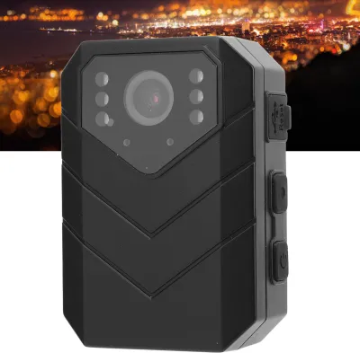 Immagine prodotto di Videocamera body-worn con clip sul retro, 4K HD, visione notturna con giroscopio a 6 assi, impermeabile, videoregistratore tascabile portatile per forze di sicurezza e forze dell'