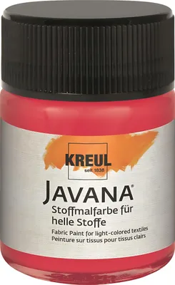 Produktbild von KREUL Javana Stoffmalfarbe für helle Stoffe Karminrot 50 ml