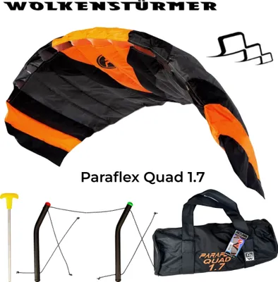 Produktbild von Wolkenstürmer Paraflex Quad Lenkdrachen Lenkmatte Bar Kite Trainer 1.7 Orange