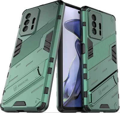 Obrázek produktu pro Pouzdro pro Xiaomi 11T / 11T Pro Hybridní PC TPU Nárazuvzdorné Ochranné Pouzdro s Funkcí Stojanu zelené