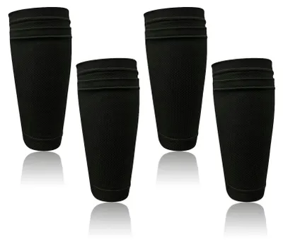Produktbild von 2 Paar Fußballsocken mit Schienbeinschutz, rutschfest und atmungsaktiv