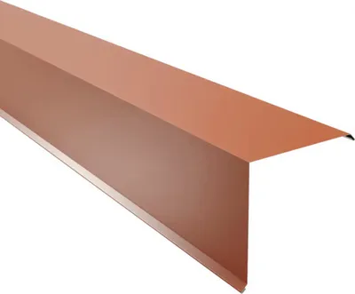 Produktbild von PRECIT Ortgangblech für Trapezblech kupferbraun RAL 8004 1000 mm x 230 mm x 230 mm x 0,63 mm