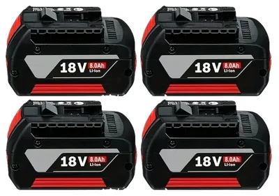 Obrázok produktu pre Nabíjateľná batéria, kapacita 8000 mAh, kompatibilná s 18V náradím, 4 kusy, 18V-d