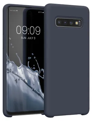 Produktbild von kwmobile Handyhülle für Samsung Galaxy S10 Hülle - Case Silikon - Kabelloses Laden - Schutzhülle Cover in Heidelbeerblau