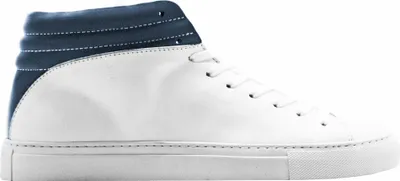 Produktbild von Klassische weiße Herren Sneaker mit Schnürverschluss und flacher Gummilaufsohle