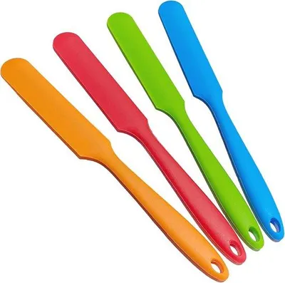 Produktbild von Silikon Spatel Set - 4 Stück wärmebeständige Küchenutensilien zum Backen und Kochen
