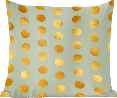 Produktbild von MuchoWow® Zierkissen Sofakissen Wohnzimmer Dekokissen 60x60 cm Muster - Punkte - Grün - Sitzfläche - Foto Polster