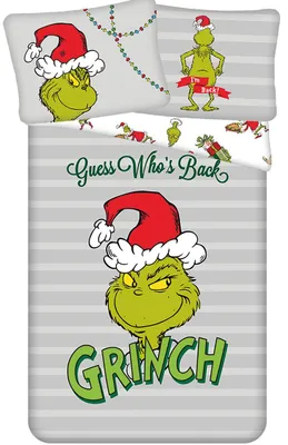 Zdjęcie produktu dla Pościel w zestawie Grinch Guess Who is back 140x200, 70x90 cm