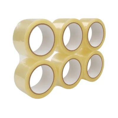 Produktbild von 6x Klebeband 48 mm x 66 m leise abrollend transparent Paketband Packband