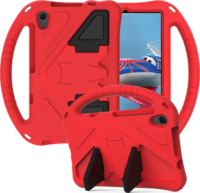 Produktbild von Kinder Hülle für Lenovo Tab M8 (2nd Gen) TB-8705F (FHD), Eva Leichte Stoßfeste Faltbarem Ständer, Kids Griff Schutzhülle Rot
