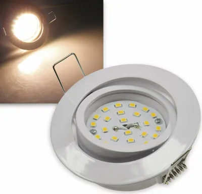 Zdjęcie produktu dla Lampa wpuszczana LED ChiliTec Flat-32dim ciepła biel 80x32mm, 5W, 420lm, biała obudowa