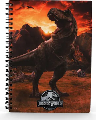 Image de Jurassic World Carnet de notes avec effet 3D Into The Wild