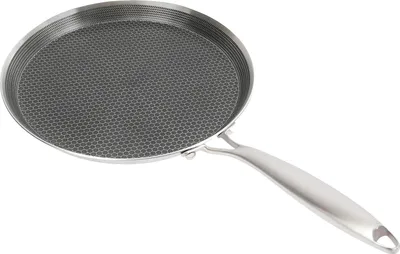 Image de Poêle à frire, acier inoxydable, revêtement antiadhésif, argent-noir, 28 cm