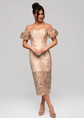 Produktbild von Edoti Formelle Frauenkleider Saco beige S