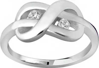 Produktbild von MATERIA Schmuck Damen Ring Unendlichkeit Schleife silber - 925 Silber Ring Zirkonia weiß inkl. Ring Box #SR-38