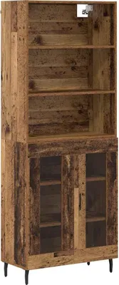 Image de Haut Armoire Bois Ancien 69,5 x 34 x 180 cm