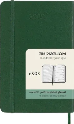 Image de Agenda journalier 2025 - Agenda hebdomadaire - Exemplaire unique - Vert - Couverture souple