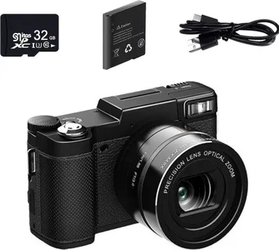 Produktbild von ZELURXX 4K Digitalkamera, 48MP, 3 Zoll Bildschirm, 32GB, Kompaktkamera, 5x Optischen Zoom, 8X Digitalzoom, 12,4 x 7,5 x 6,9 cm, Schwarz