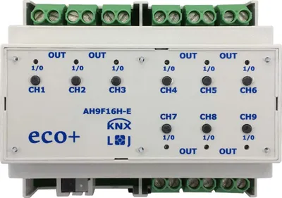 Obrázek produktu pro KNX spínací aktor eco+ 9násobný 16A 6TE AH9F16H-E