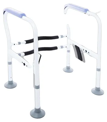 Immagine prodotto di Struttura di sostegno per WC, portata 150 kg, larghezza 52 cm, Acciaio al carbonio, montaggio a pavimento, braccioli antiscivolo