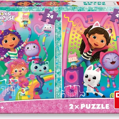 Image de Puzzle Dino Gábi : Disco party 24+48 pièces
