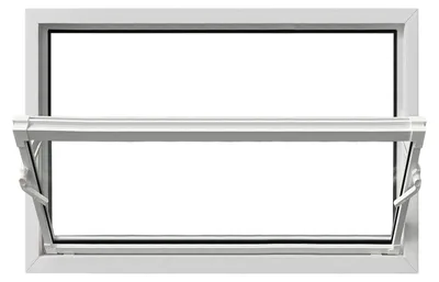 Produktbild von Framex Kellerfenster Weiß BxH 100 x 60 cm (1000 x 600 mm), 2fach Verglasung, Kippfenster, PVC Kunststofffenster für Keller und Abstellraum