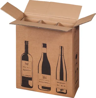 Produktbild von Flaschenversandkarton 3er - Kaufland - 10 Stk.