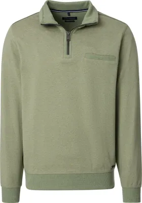 Produktbild von CASAMODA Herren Sweat-Troyer Zipper Regular Baumwolle Grün M