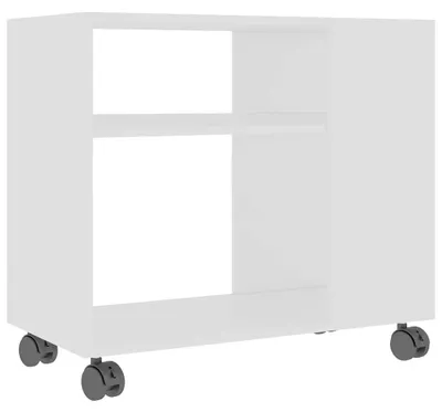 Immagine prodotto di Tavolino bianco 70x35x55 cm in materiale ligneo