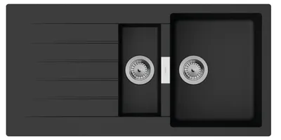 Produktbild von hansgrohe S52 S520-F530 Einbauspüle 345/160 mit Abtropffläche, Graphitschwarz