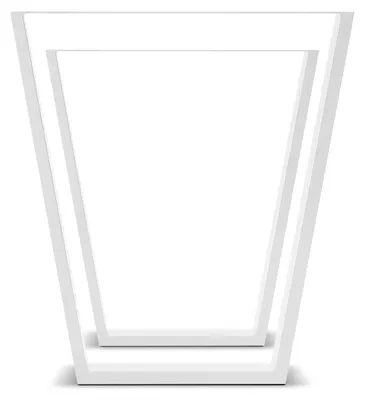 Immagine prodotto di Set di 2 piedi per tavolo - forma trapezoidale - bianco
