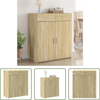 Produktbild von The Living Store Sideboard Sonoma-Eiche 80x42,5x93 cm Holzwerkstoff