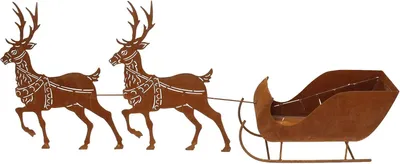 Produktbild von Deko-Schlitten Rentiere, 115 x 16 x 45 cm