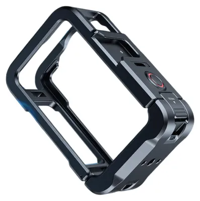 Produktbild von Kamerakäfig Schutzgehäuse aus Aluminiumlegierung Kamerakäfig mit Blitzschuhhalterung und 1/4"-Schraubanschlüssen Passend für DJI Osmo Action 6