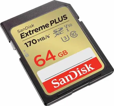 Productafbeelding van SanDisk Extreme PLUS - Flashgeheugenkaart - 64 GB - UHS-I U3 / Class10 - SDXC UHS-I
