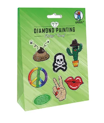 Obrázok produktu pre URSUS Diamond Painting Sticker Funny, 6 kusov, Viacfarebný