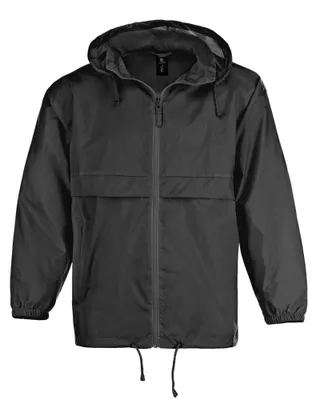 Produktbild von FRIESEN Friesennerz Uni Windbreaker "Moin von 8ern!" - Windjacke Regenjacke Fahrradjacke in Schwarz Größe XXL