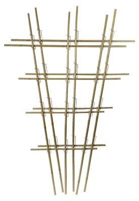 Produktbild von Rankgitter aus Bambus - 2x1m mit 64cm Rankhilfe für Balkon und Blumentopf für Blumen, Rosen, Tomaten, Himbeeren - 10 Tonkinstäbe (8-10mm Ø) + 25 Tonkinklammern (8-16mm)